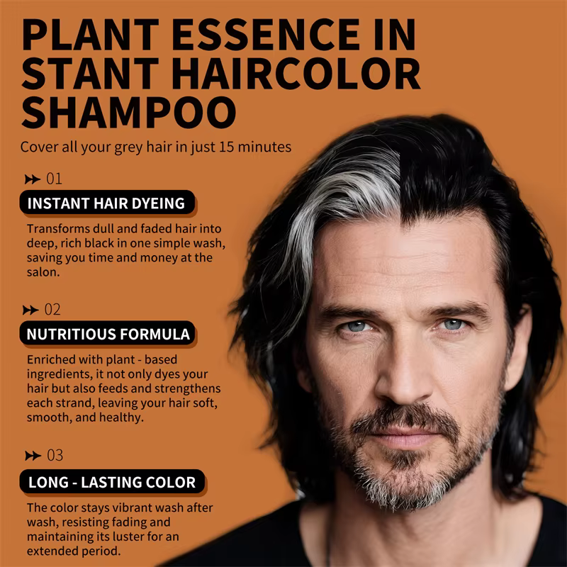 SEVICH Aloes noir cheveux colorant shampooing 500ml bricolage à base de plantes coloration