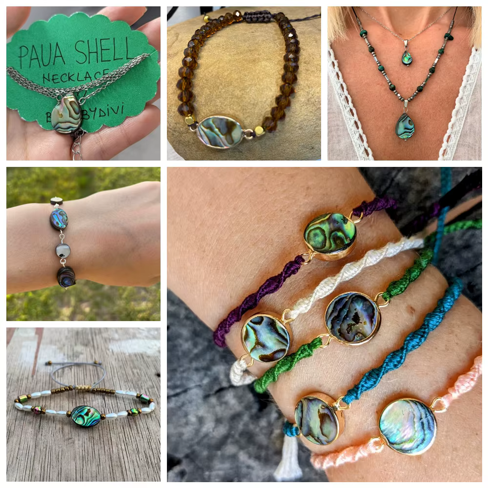 Pendentif de coquillages en nacre naturelle, goutte d'eau en forme ronde, connecteur de coquille d'ormeau pour la fabrication de bijoux, collier et Bracelet