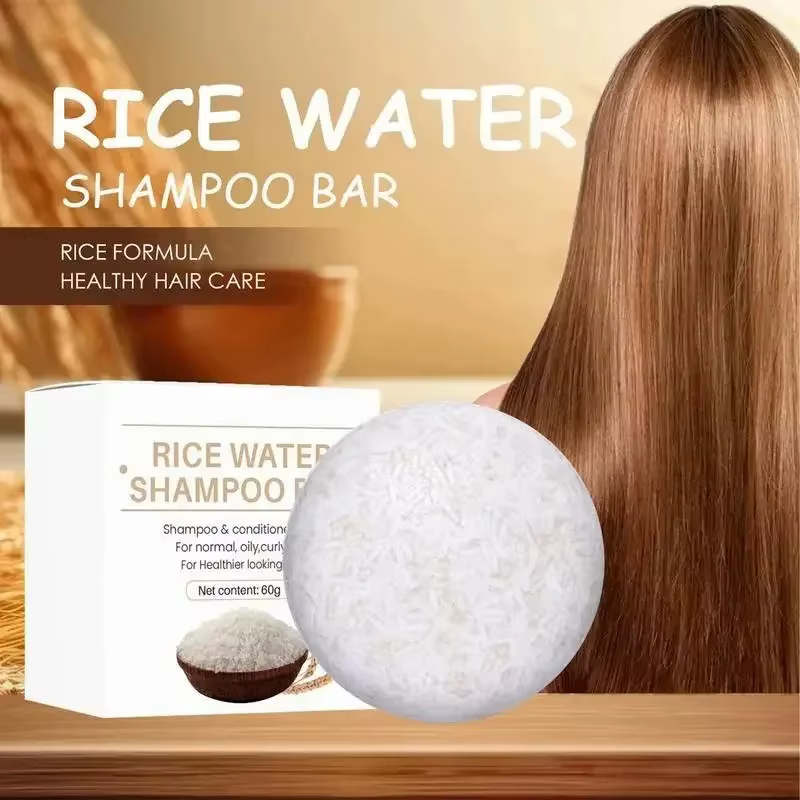 1/2/3 pièces riz biologique shampooing barre de savon nettoie sans huile conditionnement
