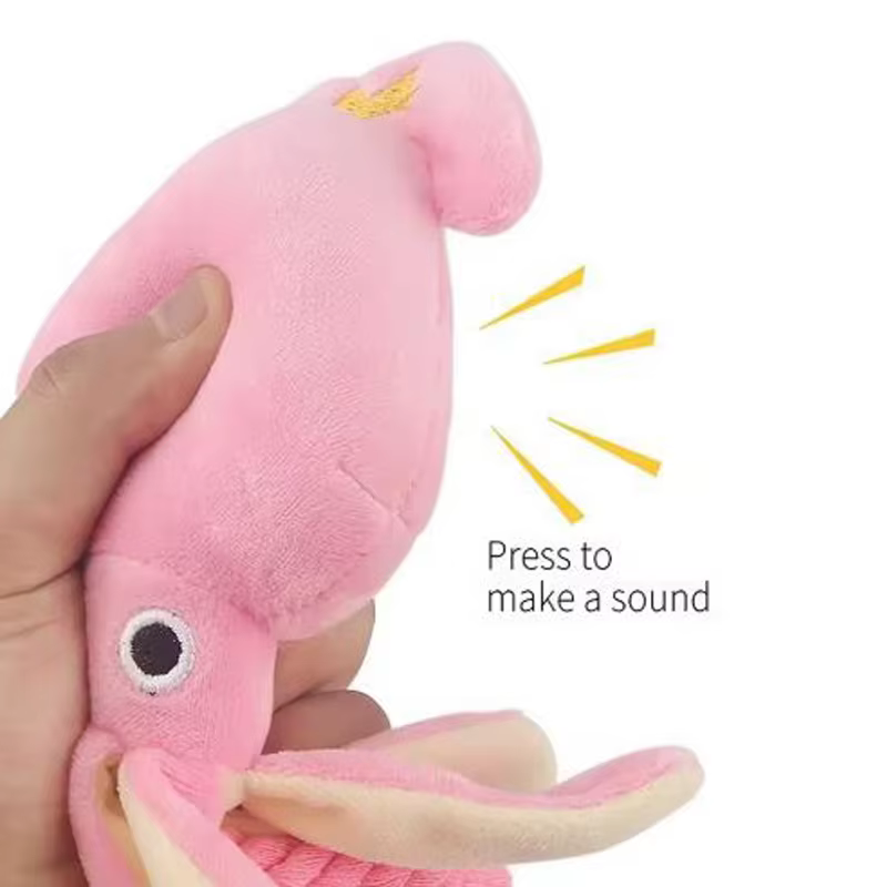 Jouets pour chiens ; jouets pour chats ; poulpe en corde de coton émettant du son ; jouets à mâcher durables pour nettoyer les dents ; jouets interactifs pour animaux de compagnie.