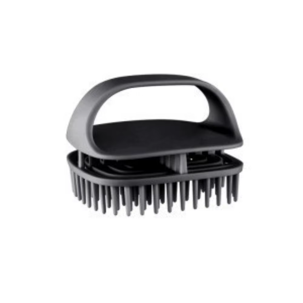 Brosse de massage du cuir chevelu carrée en silicone