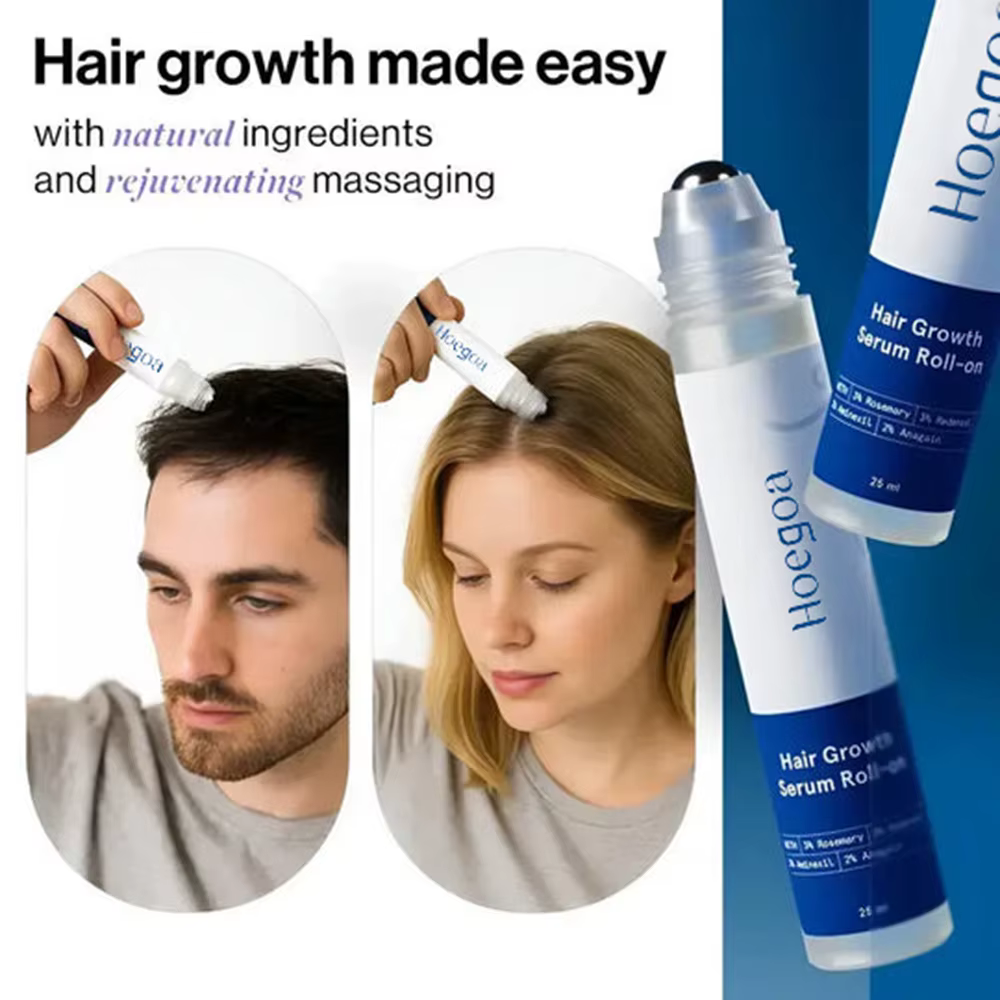 Sérum capillaire roll-on à la rosemaine pour la croissance des cheveux
