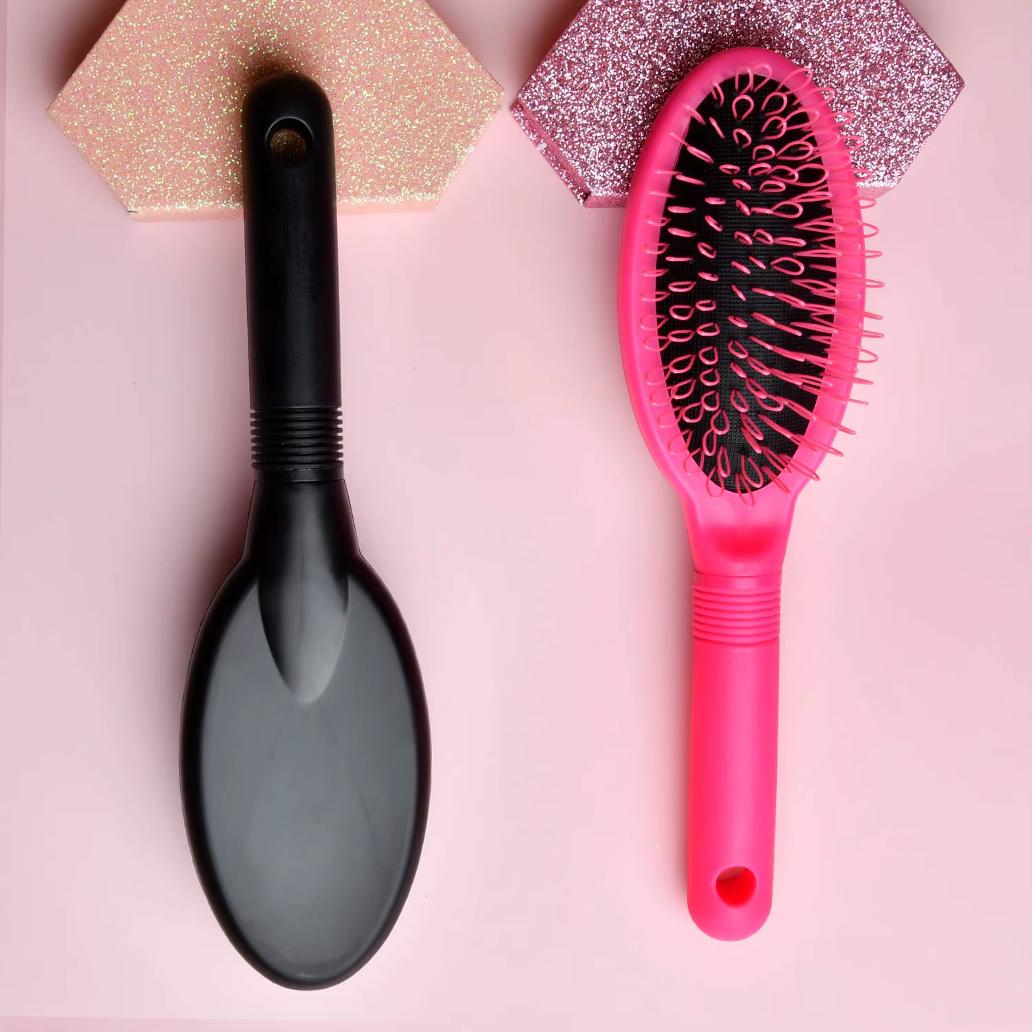 Pinceau d'extension de cheveux de perruque de boucle, morceaux de cheveux, postiches, brosse tissée pour le broCumbria, poignées de style, cheveux naturels et synthétiques