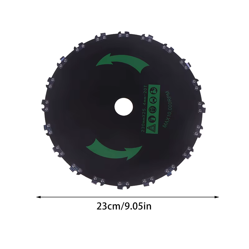 Lame de scie à dents de tronçonneuse, pour couper des arbres, couper des cordes, sous-brosse et plus encore, lames de débroussailleuse à 20 dents de 9 pouces
