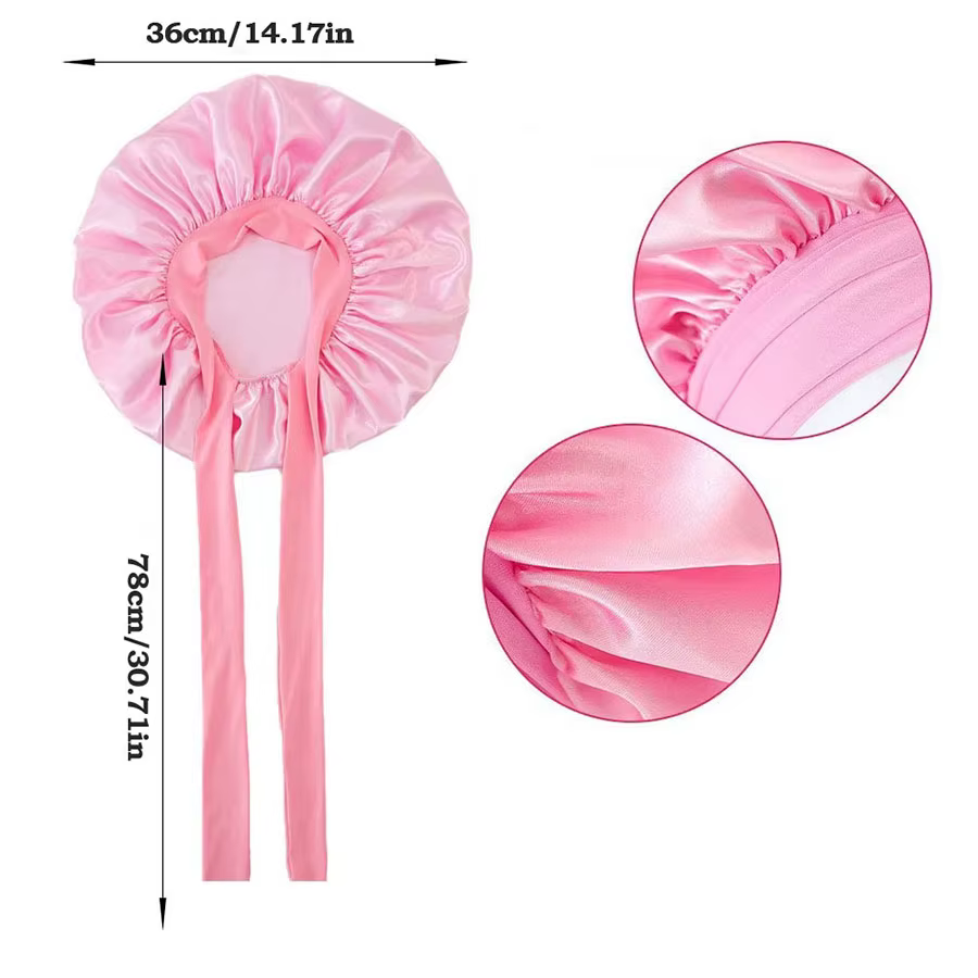 Chapeau De couchage femmes Satin solide nuit Bonnet De sommeil soins capillaires