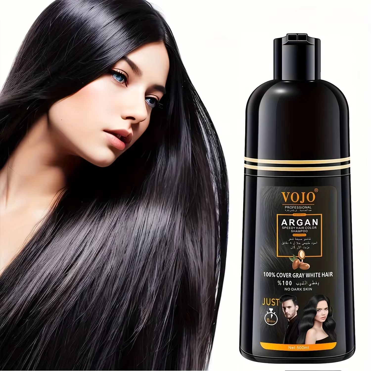 Shampoo colorant capillaire naturel - 3 en 1