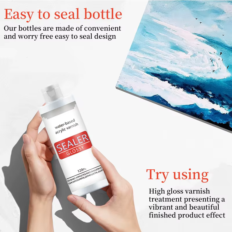 Scelleuse de vernis acrylique à base d'eau, 20/60ml, scellant brillant, mat, Non toxique, huile brillante, scellant à séchage rapide, fournitures artisanales