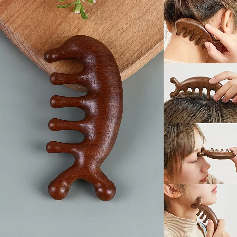 Peigne de Massage en bois de santal