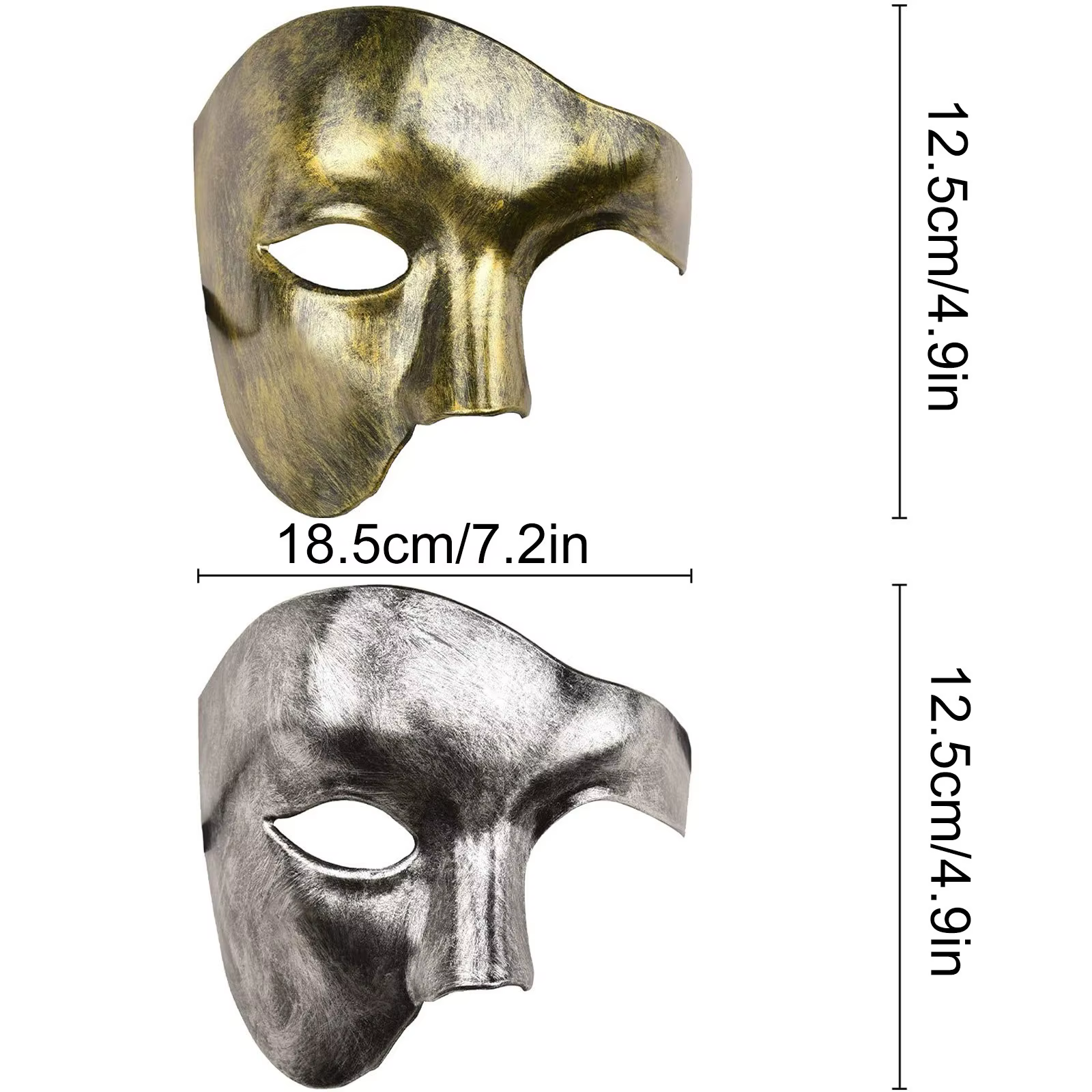 Masque de Cosplay fantôme créatif, demi-masque de danse de fête de carnaval, masque de jeu de rôle de fête fantôme à un œil