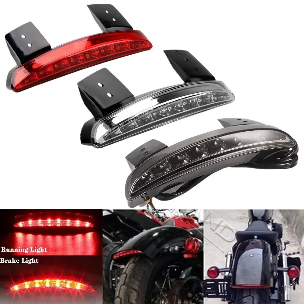 Garde-boue arrière LED pour moto, feu de plaque de planificateur de frein, feu de course d'arrêt arrière pour Harley Sportster Iron XL 883 1200 ocia Softail