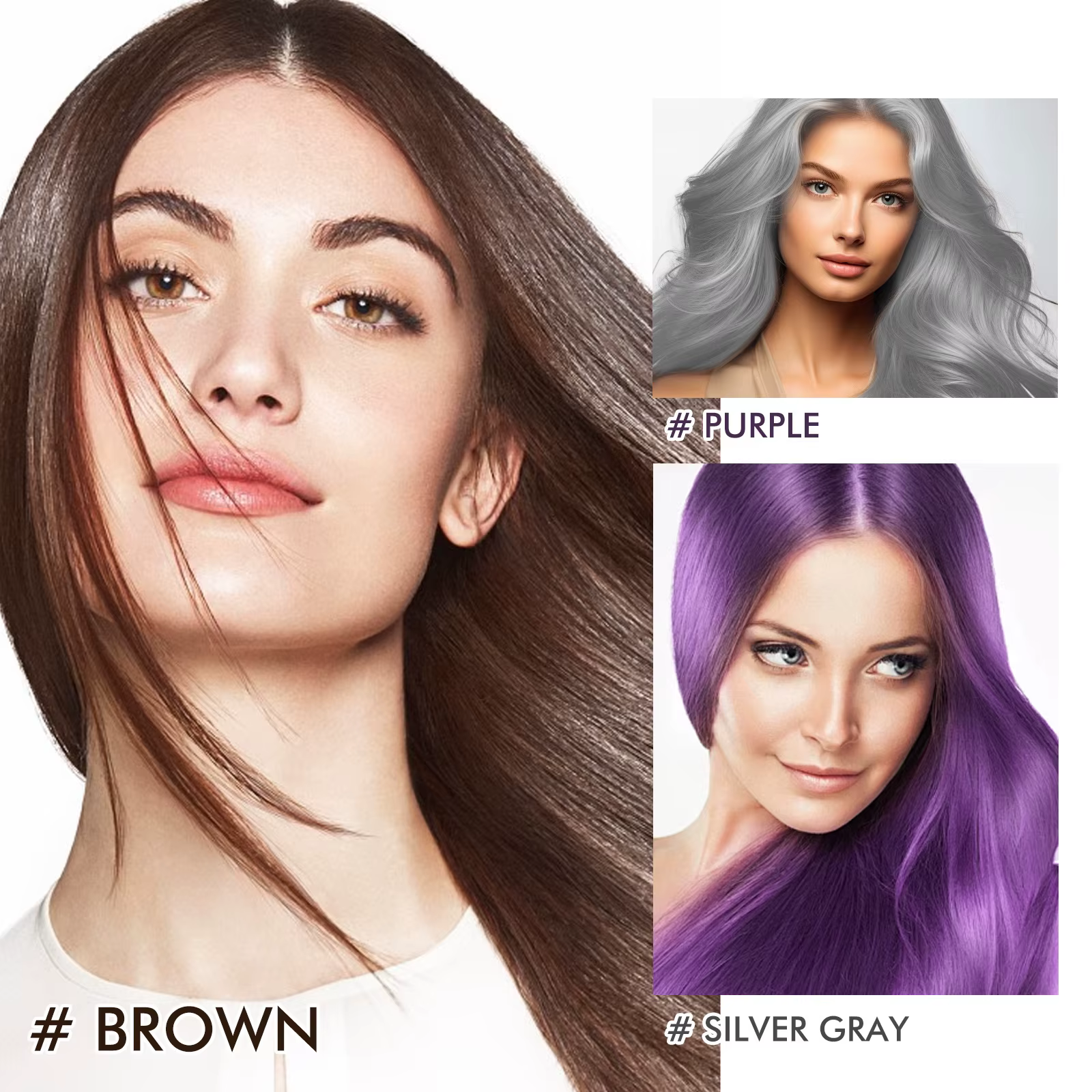 Shampooing de coloration des cheveux 3 en 1 pour hommes et femmes