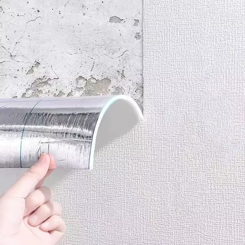 Lin 3D mousse auto-adhésive PVC couleur unie épaissi imperméable fond mur rénovation papier peint stickers muraux décor à la maison