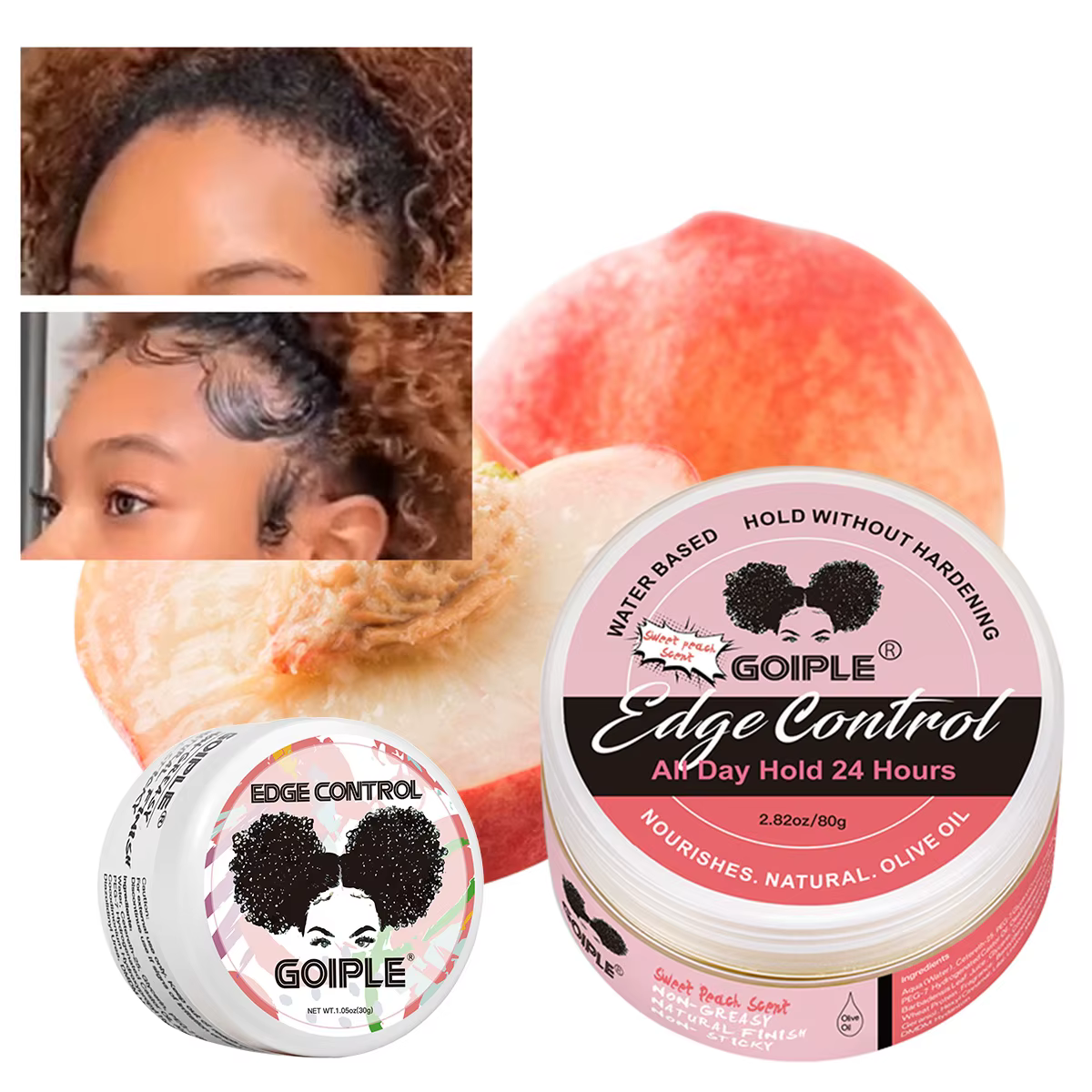 GOIPLE Crème Gel Coiffante à Base d'Eau aux Huiles d'Olive