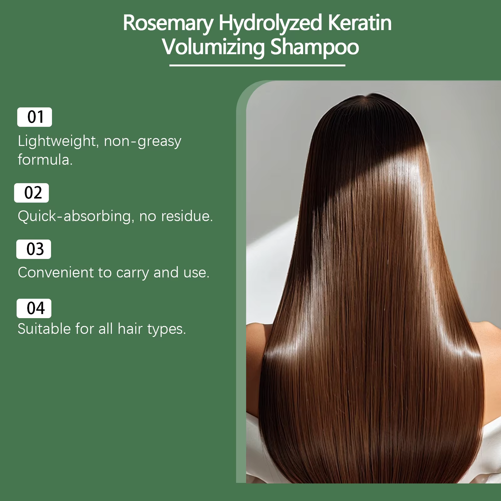 Shampoing volumisant à la kératine de romarin