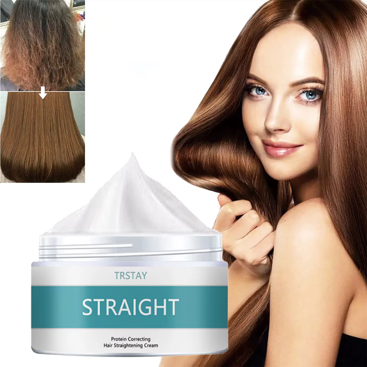 TRSTAY – crème correctrice de protéines pour lisser les cheveux