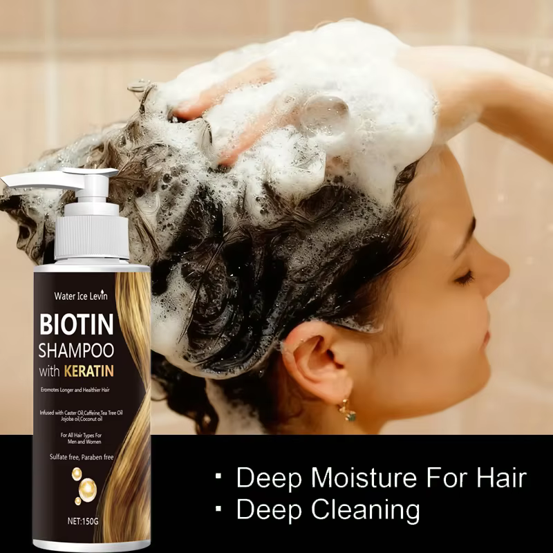 Shampoing à la biotine et à la kératine Water Ice Levin
