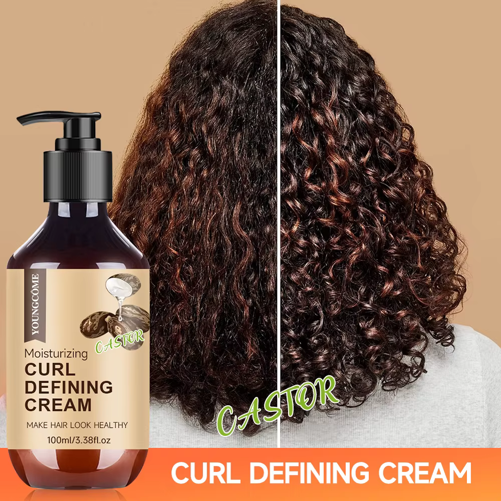 Crème activatrice de boucles à l'huile de ricin – Cheveux coils/ondulés définis