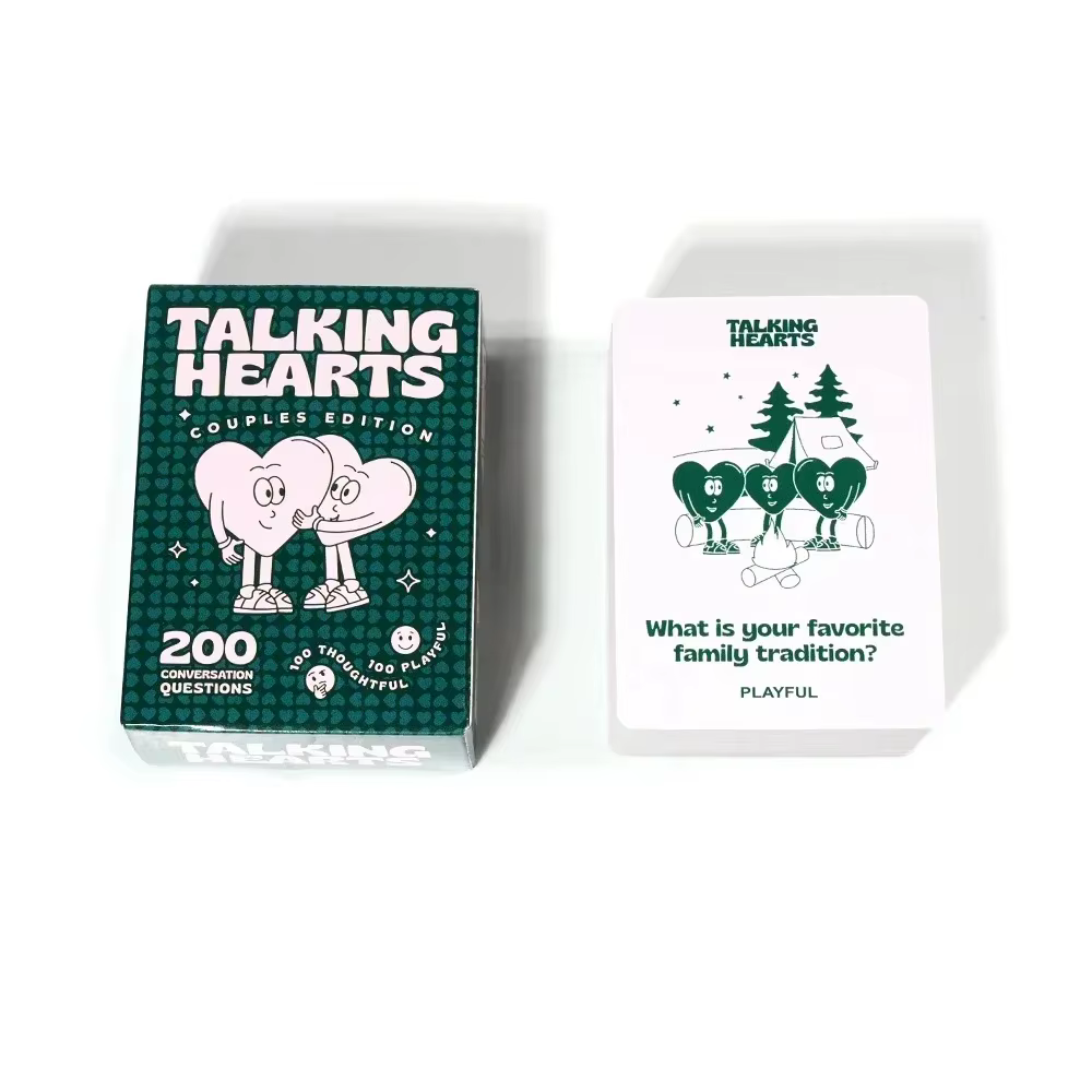 Jeu de cartes Taklig Hearts, jeux de société romantiques pour couples, jeux de cartes interactifs, cartes de conversation Talking Hearts, Saint-Valentin