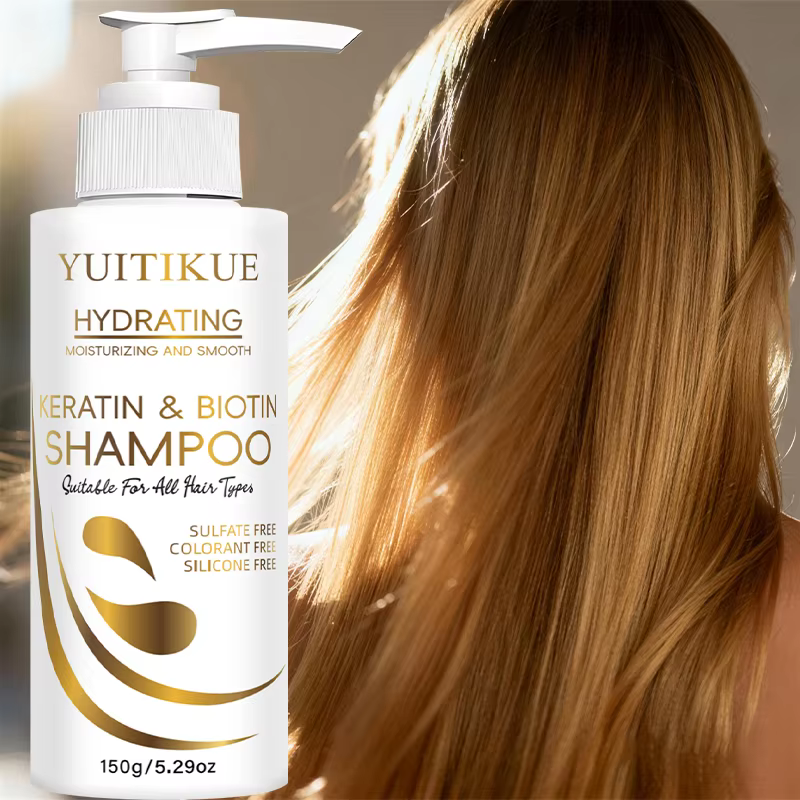 Shampoo à la kératine et à la biotine YUITIKUE - Mousse délicate