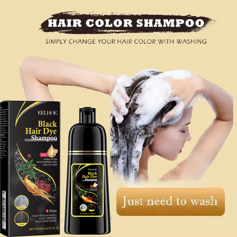 Shampoing de teinture capillaire à base de plantes naturelles 3 en 1