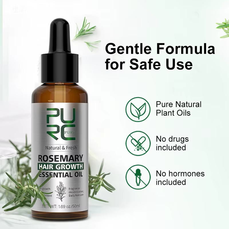 Produits de croissance des cheveux à l'huile de romarin pour hommes et femmes