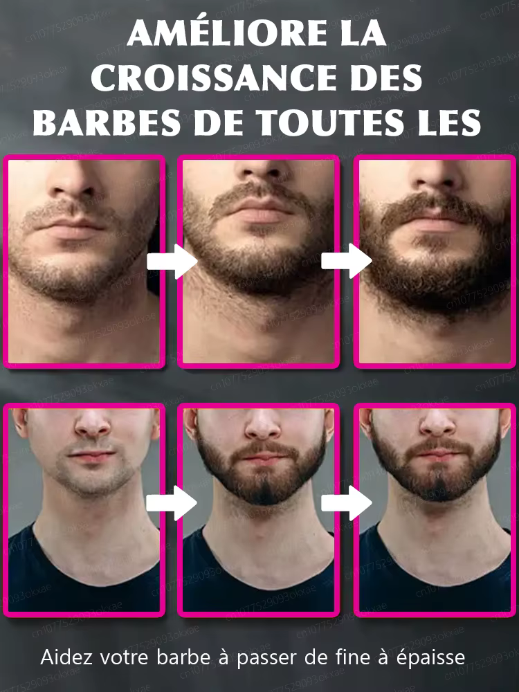 Essence de croissance de la barbe. Elle aide votre
