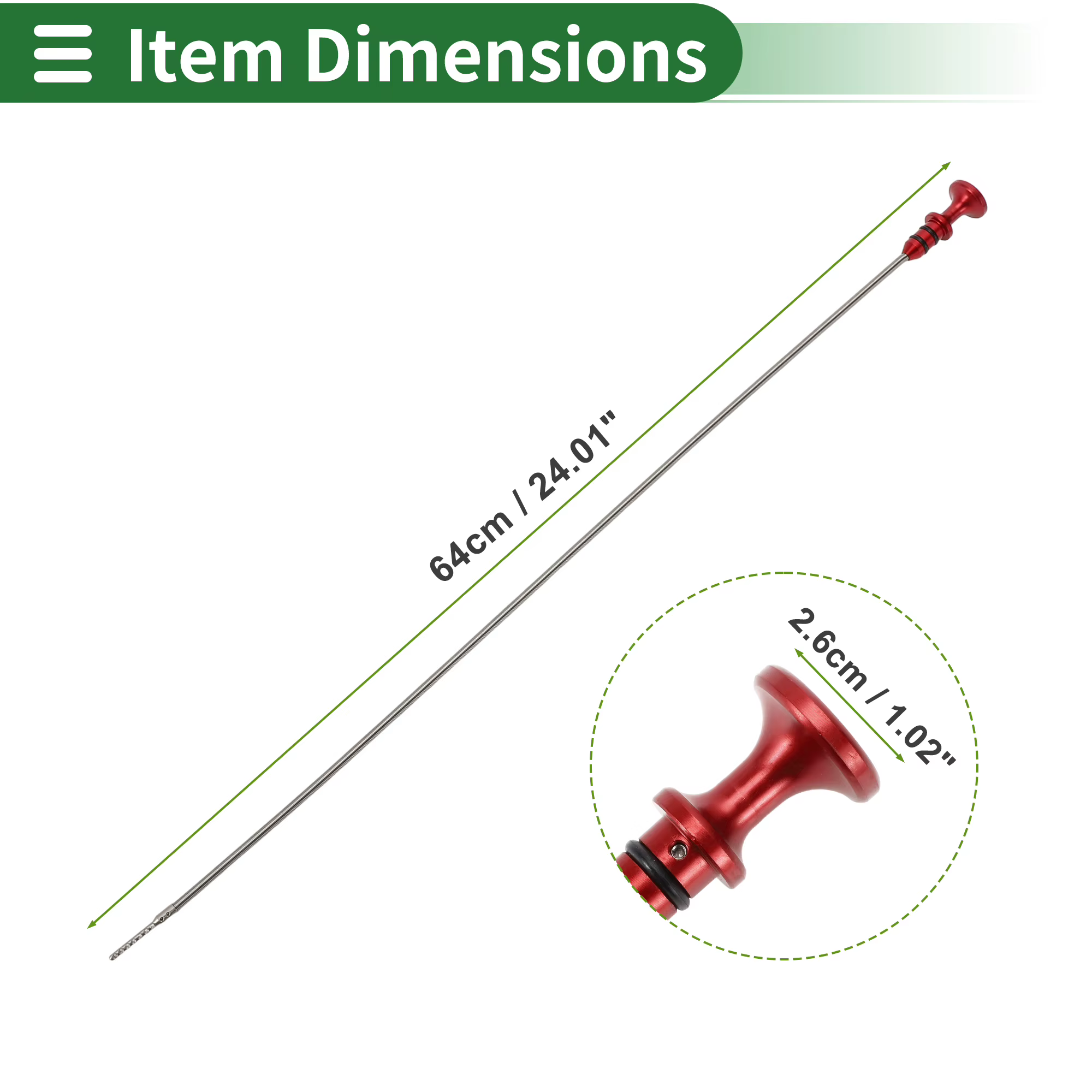 X Autohaux jauge d'huile moteur de voiture réservoirs de carburant niveau d'huile Dip Stick pour Mini Cooper S 1.6L L4 suralimenté R52 R53 R56 2002-2008