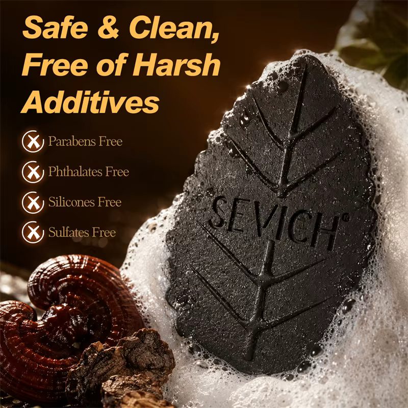 Savon Shampoing Solide Couvrant les Cheveux Gris et Blancs, Traitement Colorant Lissant, Nourrissant, Anti-Pelliculaire, Naturel pour Assombrir les Cheveux