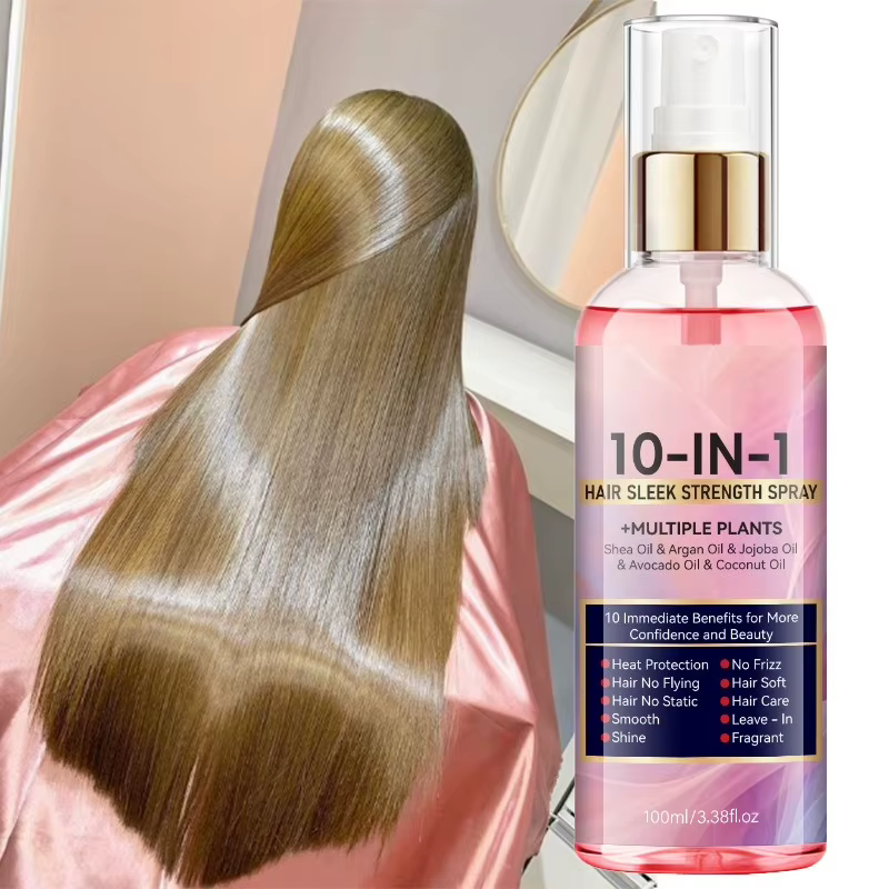 Spray capillaire 10 en 1 sans rinçage pour réparer les cheveux secs