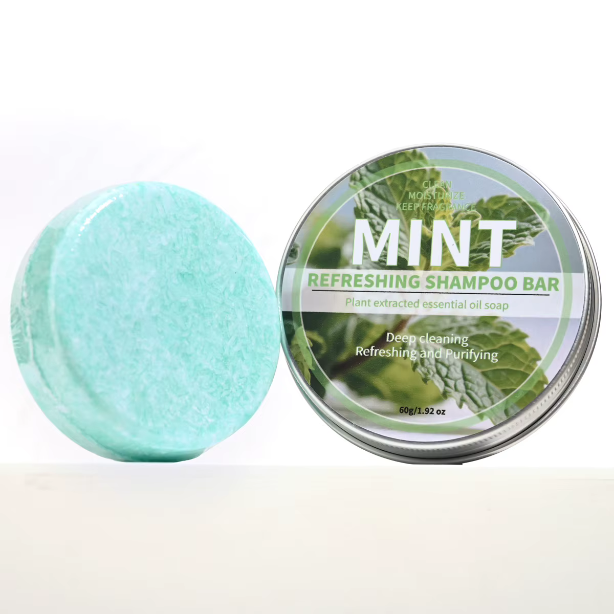 Barre de savon shampoing frais à la menthe