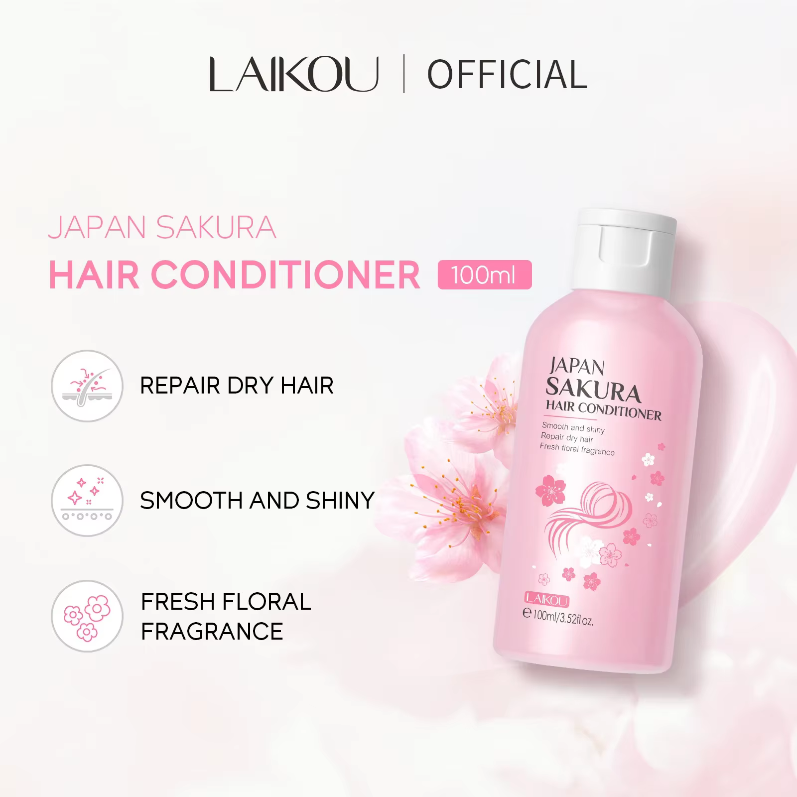 LAIKOU japon Sakura shampooing ou après-shampooing huile complexe soin des cheveux réparation
