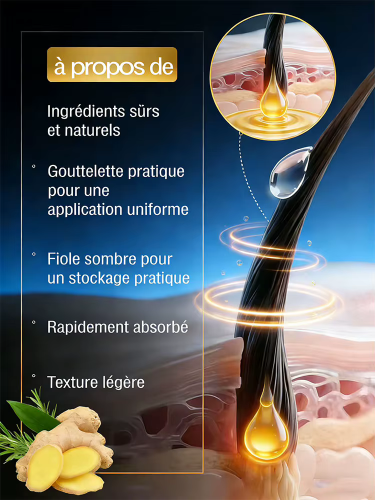 Nourrit les racines des cheveux