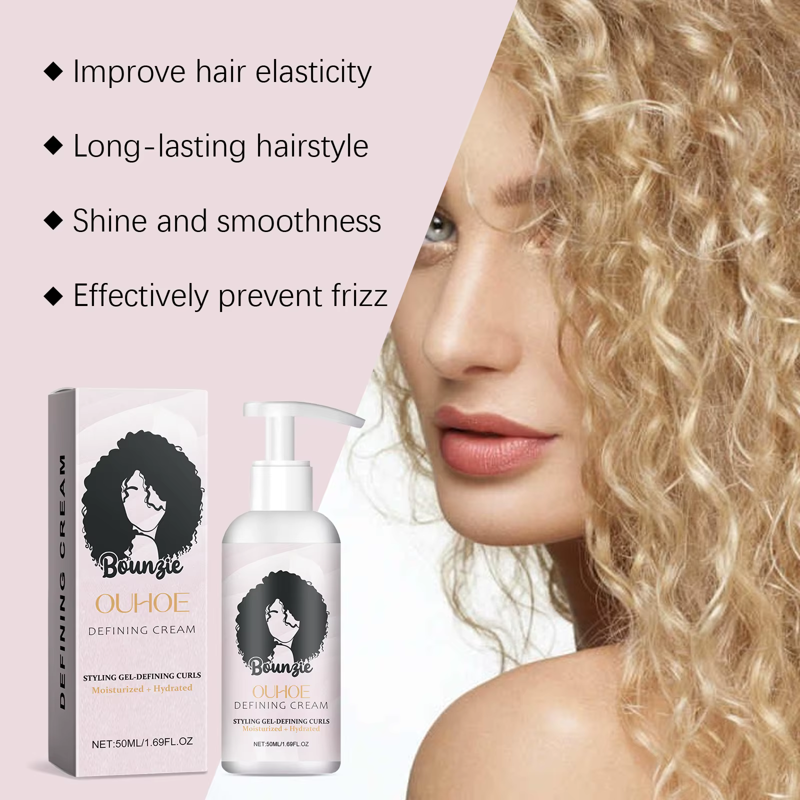 Essence coiffante nourrissante à l'élastine pour cheveux secs et abîmés
