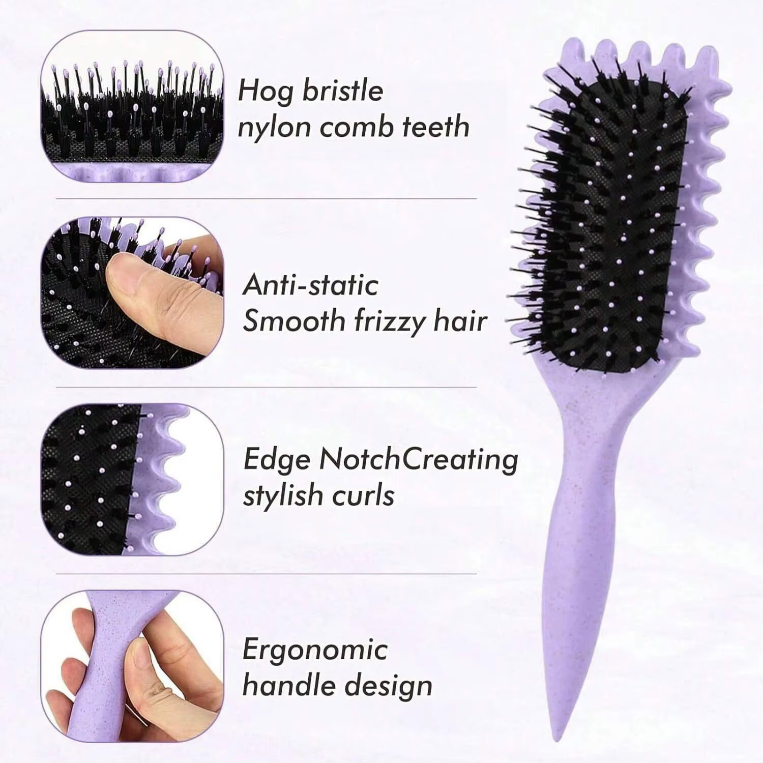 Brosse coiffante pour cheveux bouclés Salon Bursh