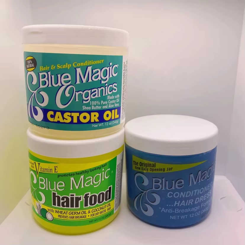 Huile de ricin magique pour cheveux bleus