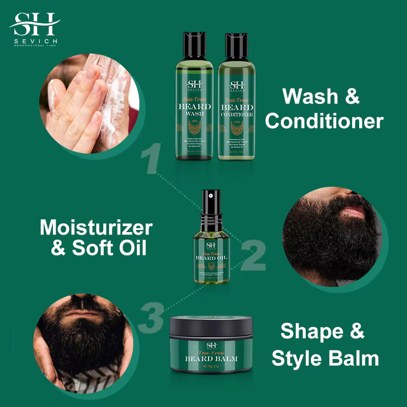 Priority-Soin de la Barbe pour Homme, Arbre à Thé, Croissance Rapide et Efficace, Peau Nettoyante Douce, Essence Douce