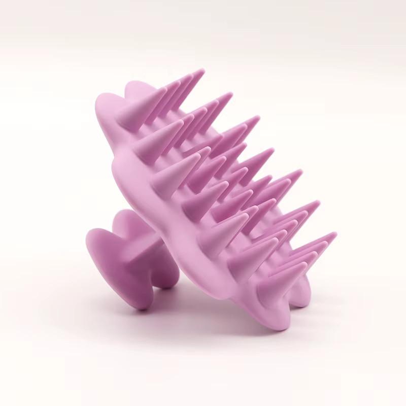 Brosse à shampooing en silicone avec poils souples, masseur de cuir chevelu, élimination des pellicules, croissance des cheveux, soins du cuir chevelu