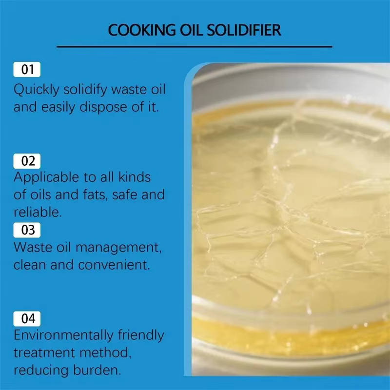Poudre solidifiante pour huile de cuisson naturelle, durcisseur pour graisse et huile de friture, solution de coagulation pour l'élimination facile des déchets d'huile végétale et de canola