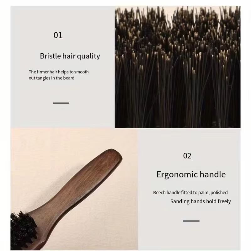 Brosse à cheveux en poils de sanglier (unisexe)