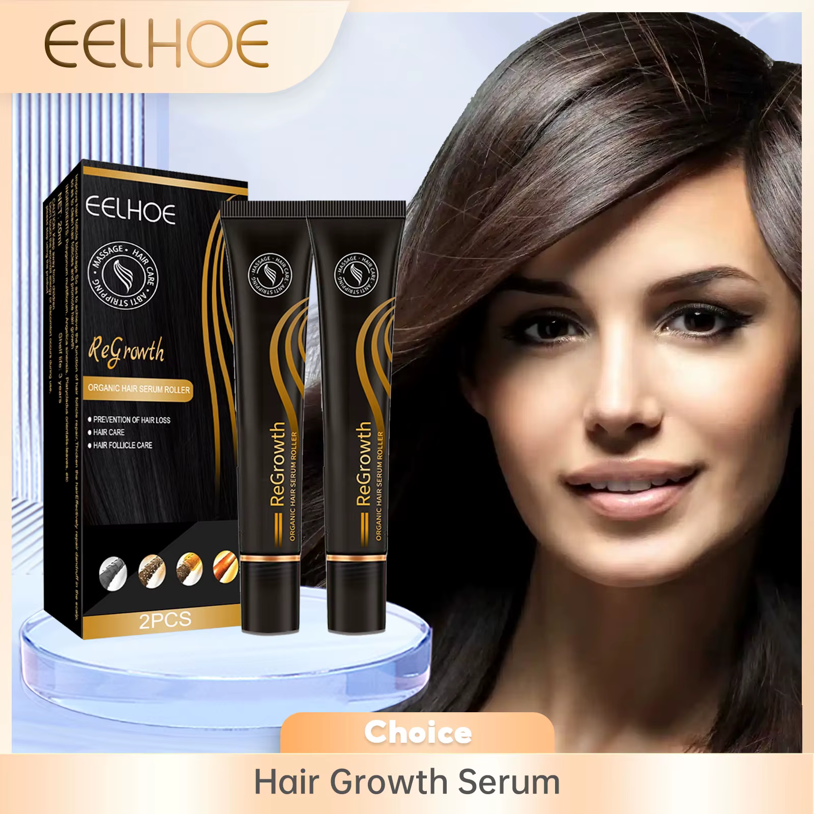 EELBath-E-Sérum de croissance des cheveux naturels