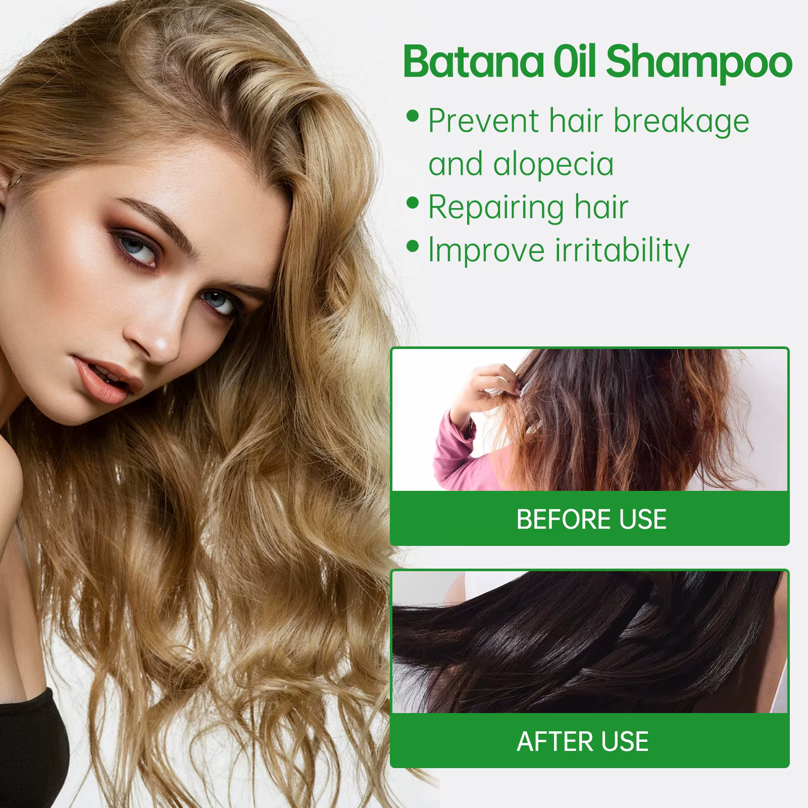 Shampoo fortifiant pour cheveux Batanana 300ml - Formule à l'huile