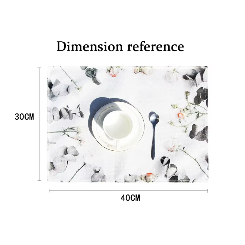 Napperons imprimés de sardines dans l'huile, 4 pièces, tapis rectangulaires de conception colorée pour Table à manger, décor de sardine, accessoire de cuisine