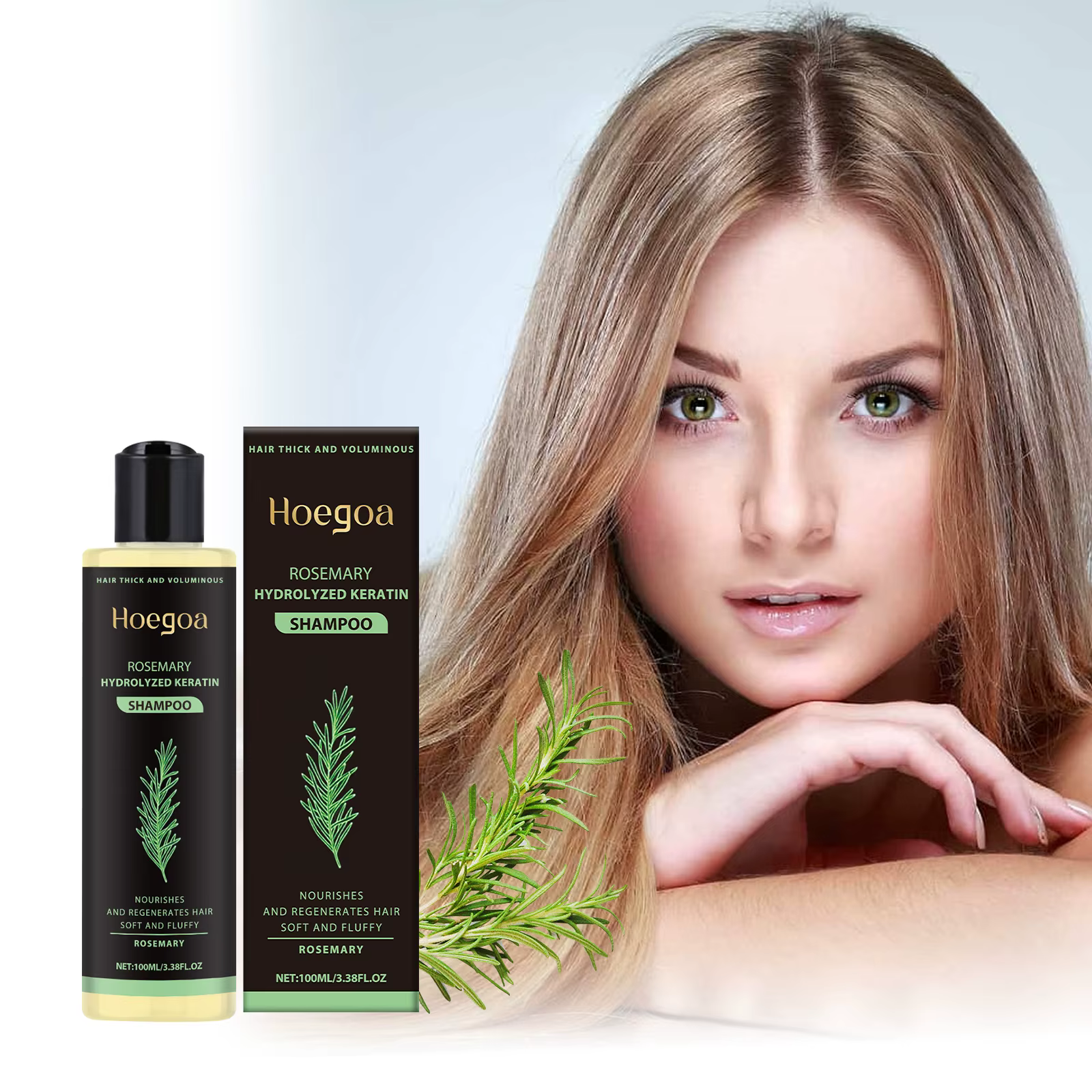 Shampoing au romarin, épaississement naturel des cheveux