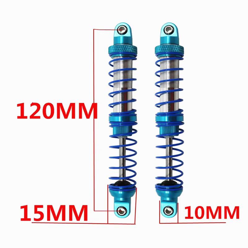 Amortisseurs métalliques réglables à huile 70mm 80mm 90mm 100mm 110mm 120mm pour pièces de voiture 1/10 RC camion sur chenilles Axial SCX10 TRX4 D90