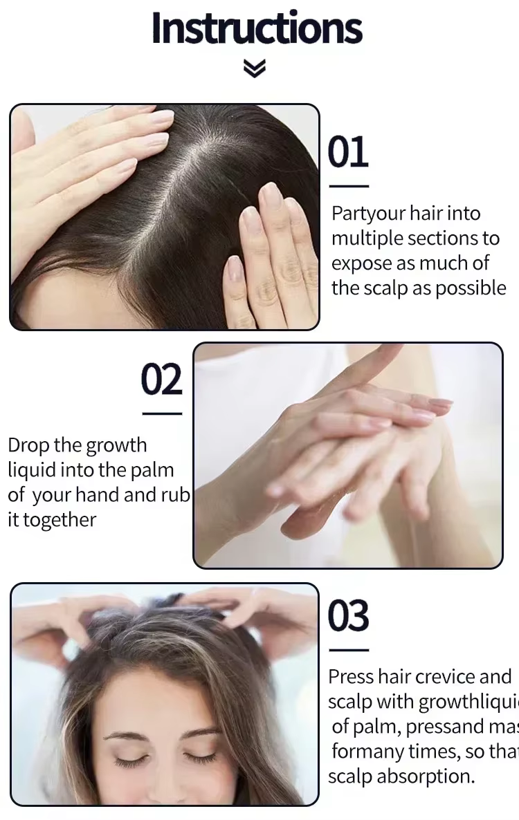 Huile de croissance des cheveux endommagés pour hommes et femmes