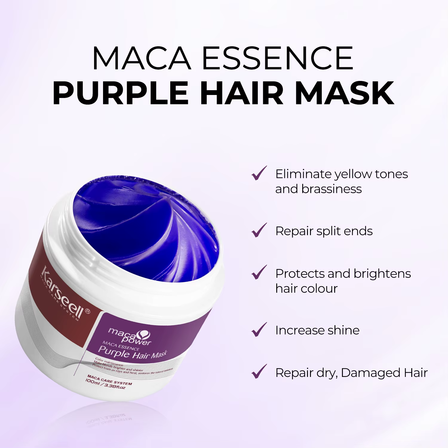 Karseell – masque capillaire violet professionnel
