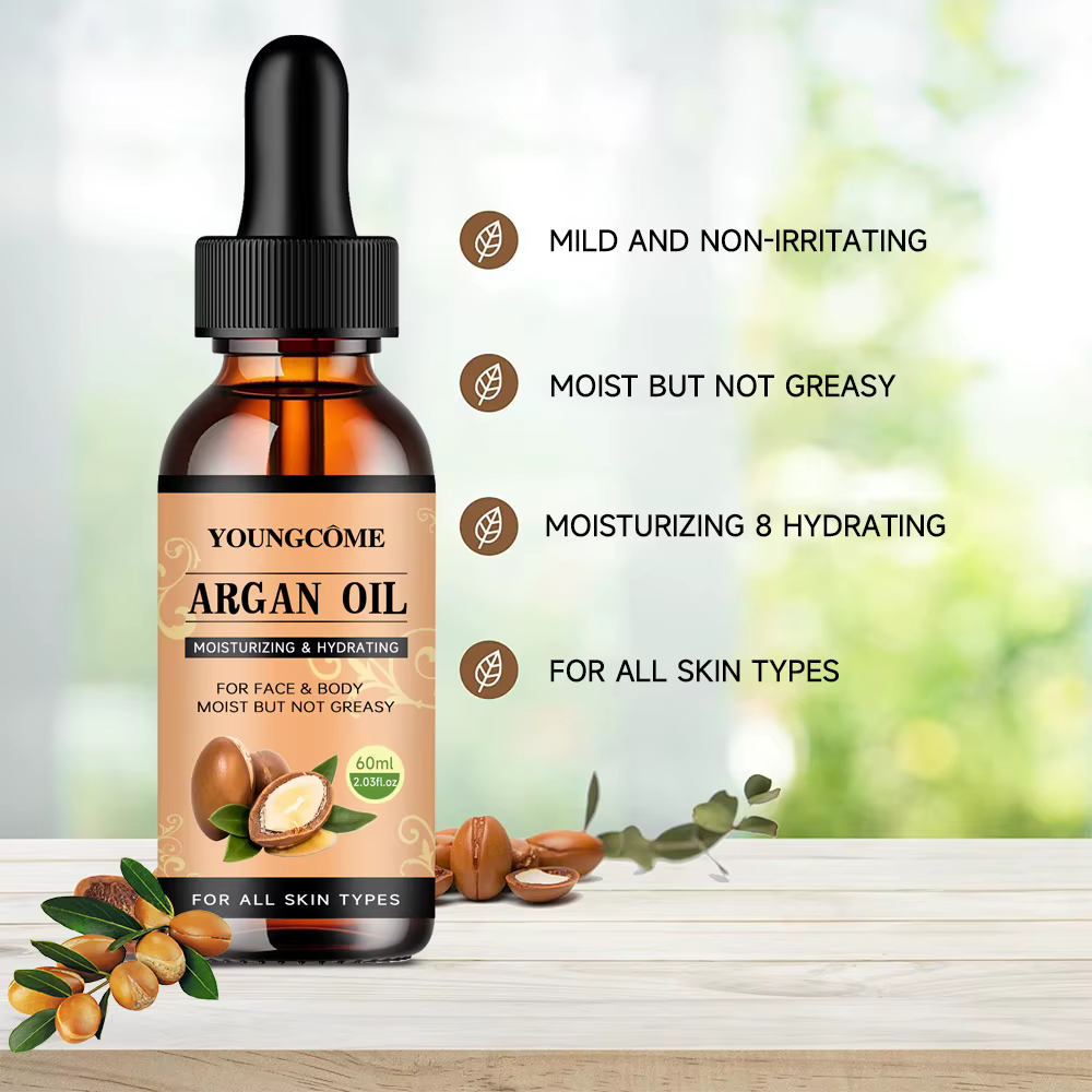 Sérum capillaire à l'huile d'argan marocaine, brume d'huile légère pour pointes fourchues, cheveux crépus et mèches, réparation d'huile capillaire, brillant