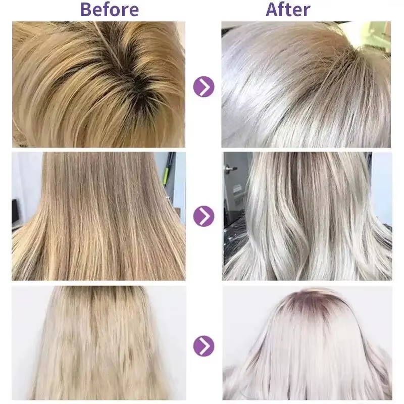 Shampoing de teinture capillaire fixateur de couleur pour couvrir les cheveux gris