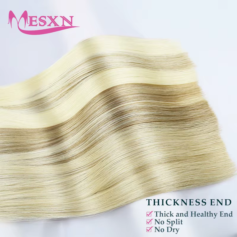 Extensions de cheveux MESXN de haute qualité à pointe plate