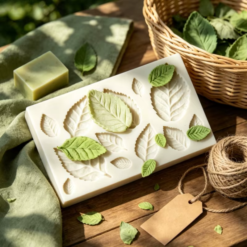 Moule en silicone 3D en forme de feuille de rose pour gâteau au chocolat, fondant, savon, bonbons, pâte à sucre, pour la décoration de gâteaux DIY
